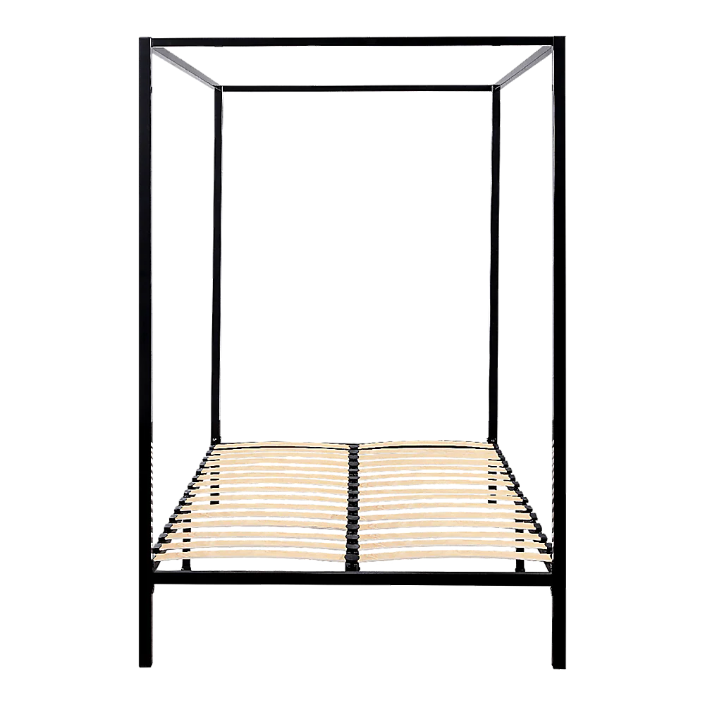 Lilian Four Poster Bed Frame - Black Queen - Nurns