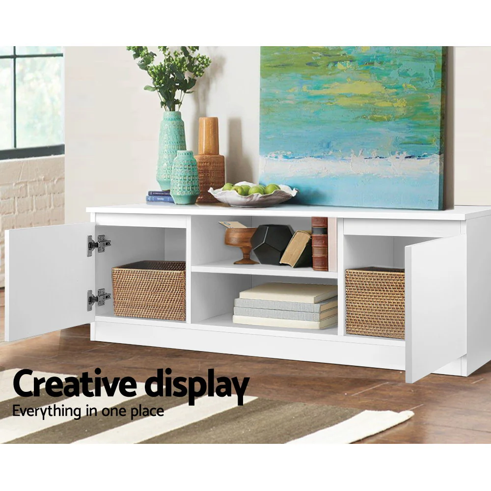Dyre 120cm TV Entertainment Unit - White - White - Nurns