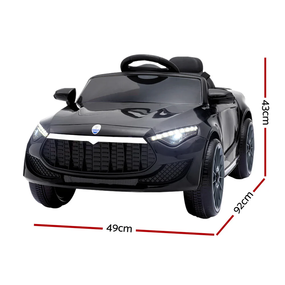 Kids Electric Ride On Car Toys Cars Horn Music Remote Control 12V - Black - Nurns