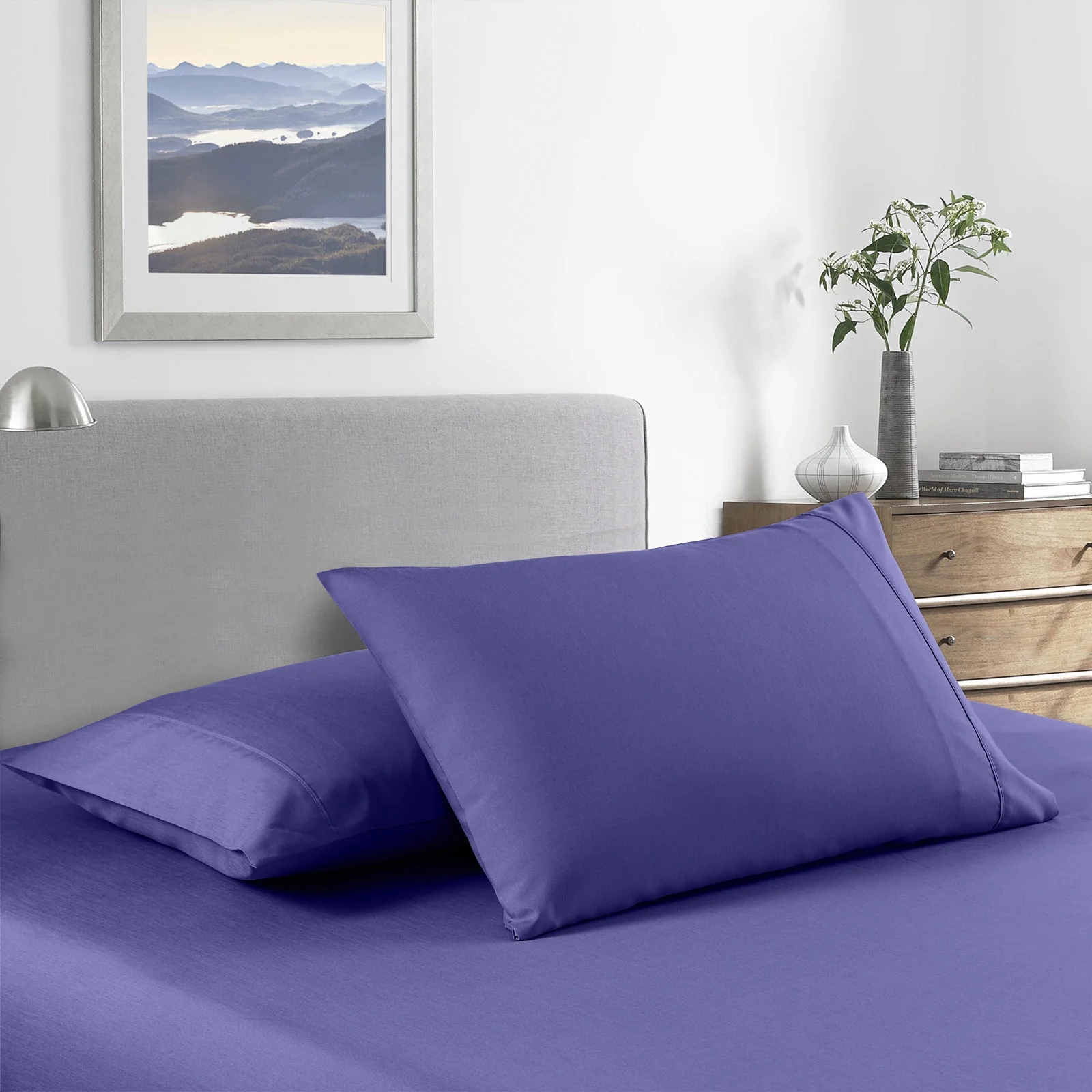 Queen Royal Comfort Bamboo Cooling 2000TC Sheet Set - Royal Blue - Nurns