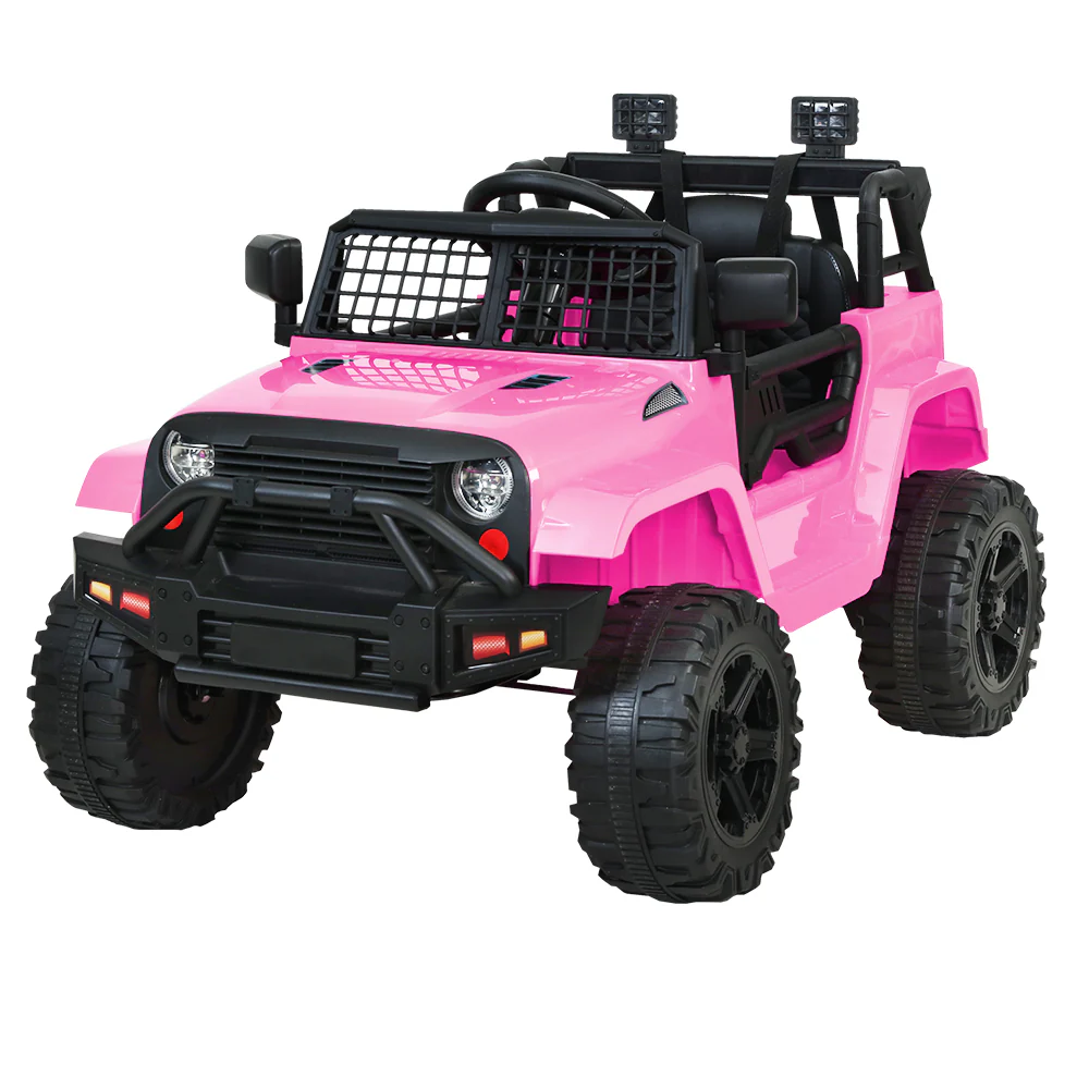 Kids Electric Ride On Car Jeep Toy Cars Remote 12V - Pink - Nurns