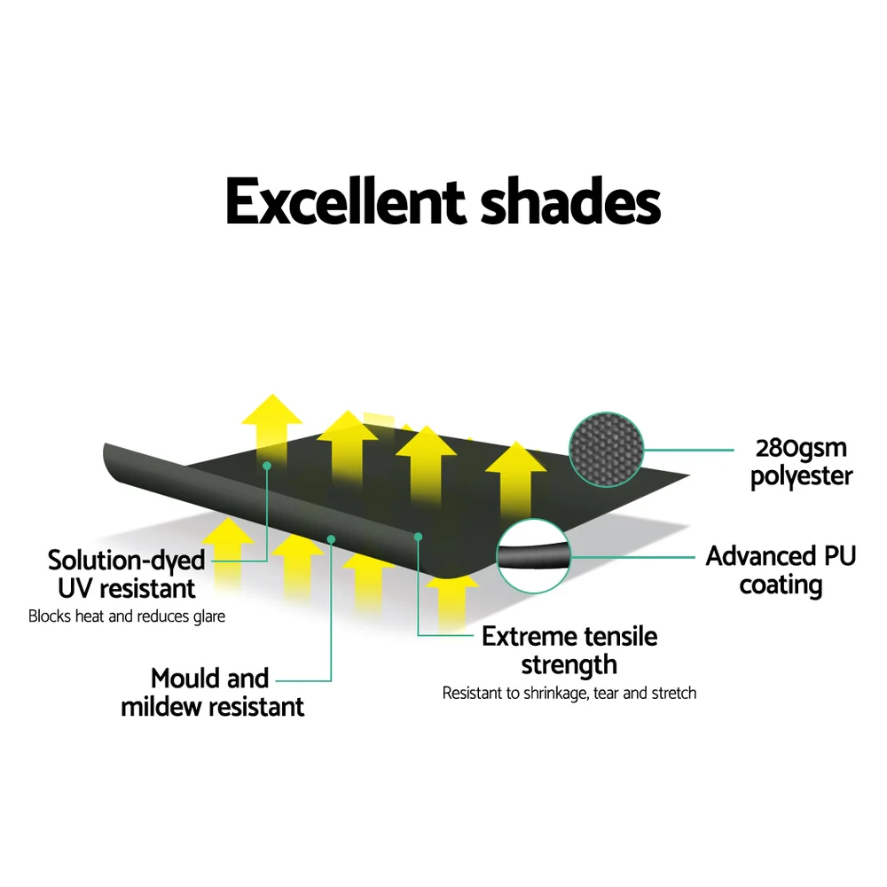 Instahut Window Fixed Pivot Arm Awning Outdoor Blinds Retractable Patio 2.4x2.1M - Nurns