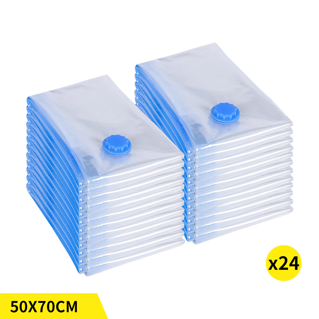 Vacuum Storage Bags Save Space Seal 50x70cm-24PK - Nurns