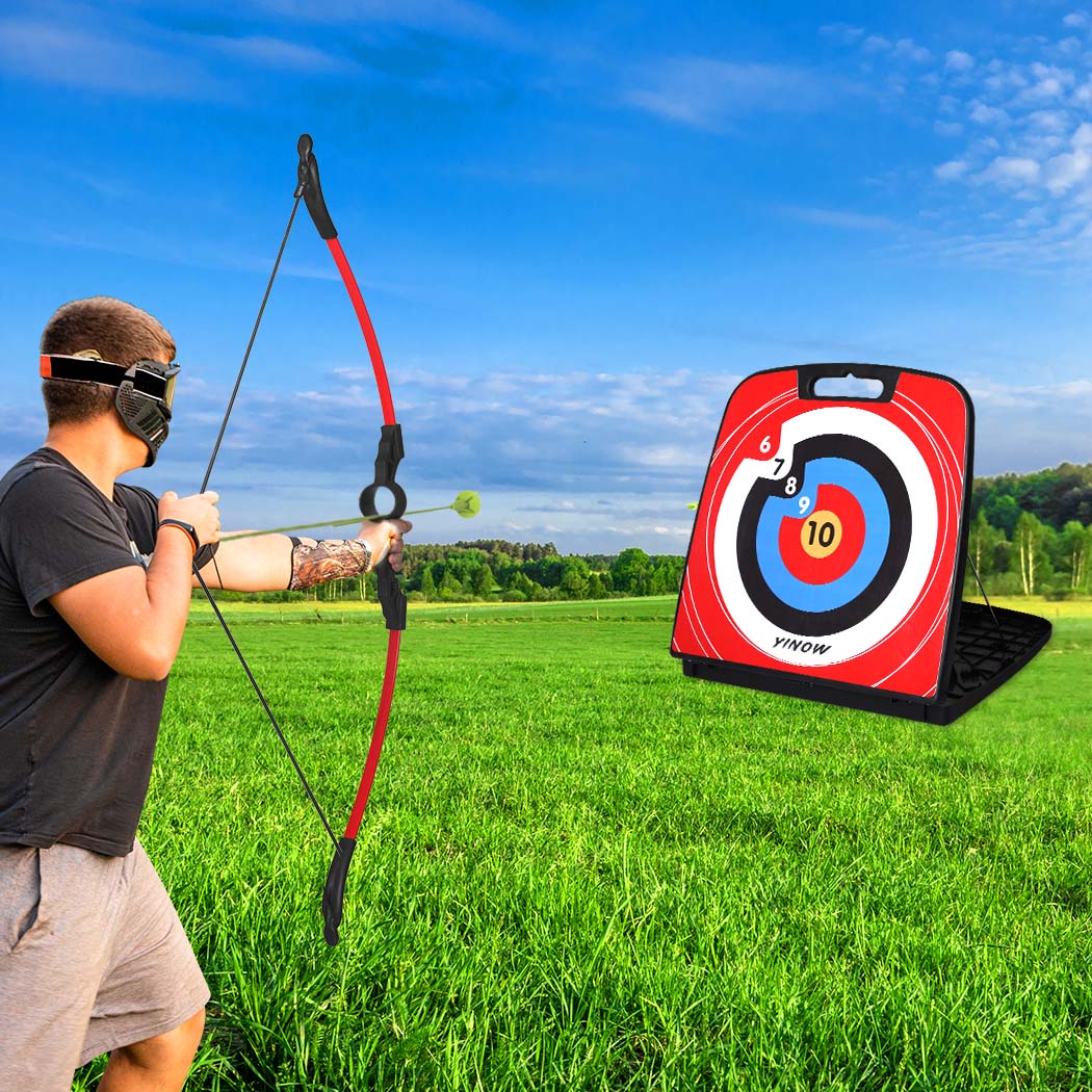 Soft Archery Set Kids Adult Bow and Arrow Shooting Target Arrows Outdoor Game - Nurns