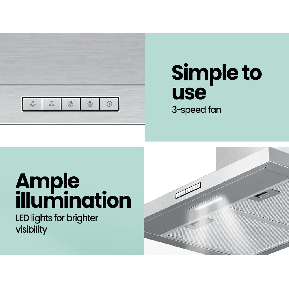 Comfee 600mm Rangehood 60cm Range Hood LED Light - Nurns