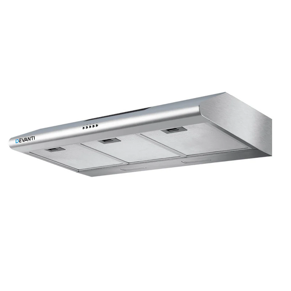 Devanti 900mm Range Hood 90cm Rangehood Stainless Steel - Nurns