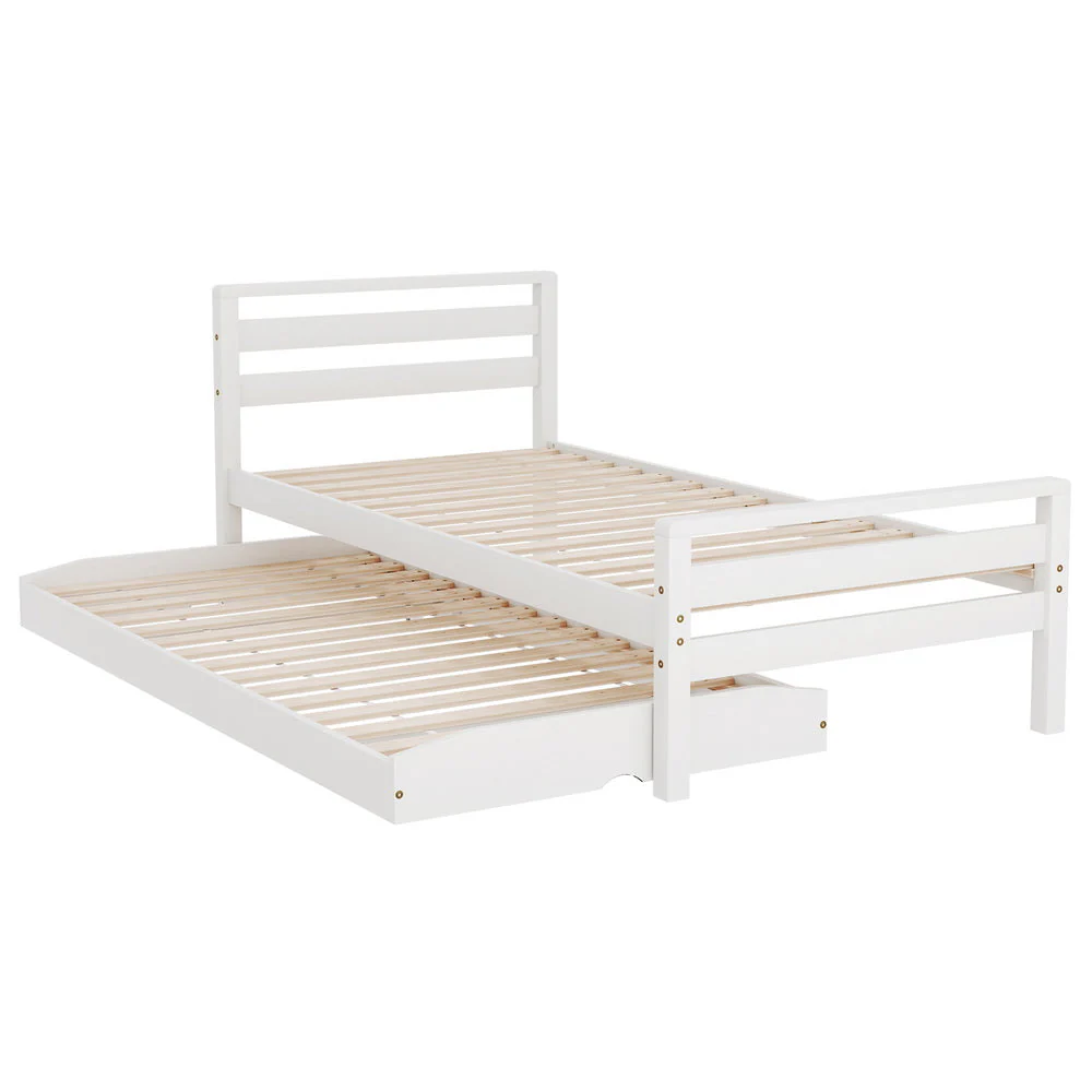 Obsidian Bed & Mattress Package with 32cm Mattress - White Single - Nurns