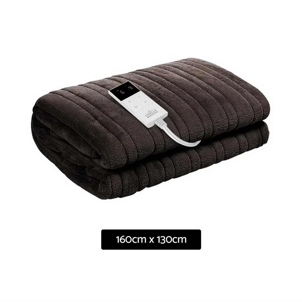 Watson Electric Throw Soft Blanket - Chocolate - Nurns