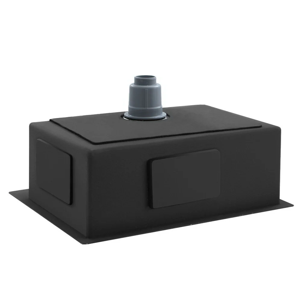 60cm x 45cm Stainless Steel Kitchen Sink Flush/Drop-in Mount Silver - Nurns