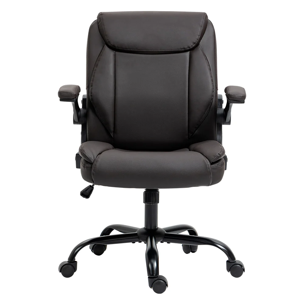 Artiss Executive Office Chair Mid Back - Brown - Nurns