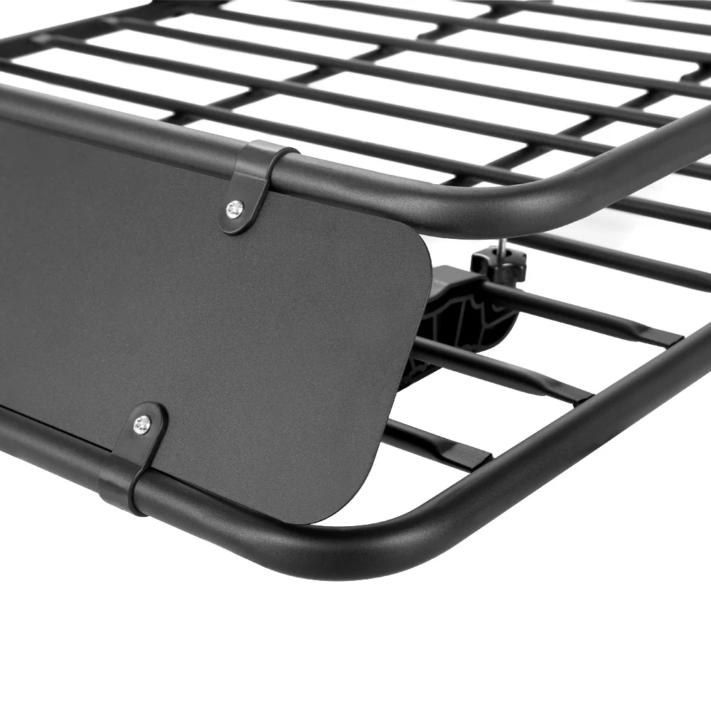 Universal Car Roof Rack Basket Luggage Vehicle Cargo Carrier 160cm Black - Nurns