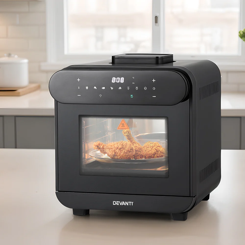 Devanti Steam Air Fryer Oven 15L with LCD Touch 1600W - Nurns