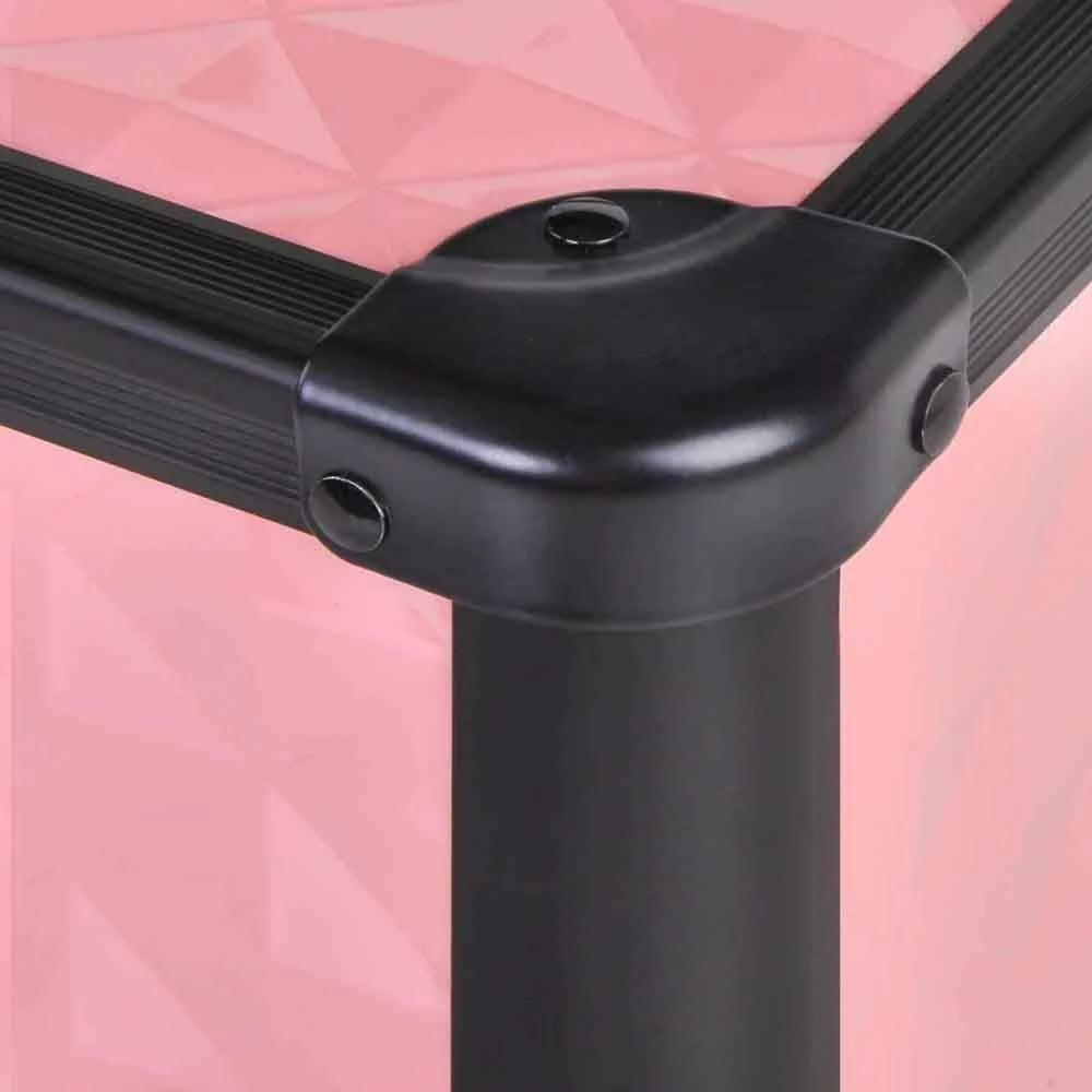 Portable Cosmetic Beauty Makeup Case - Diamond Pink - Nurns