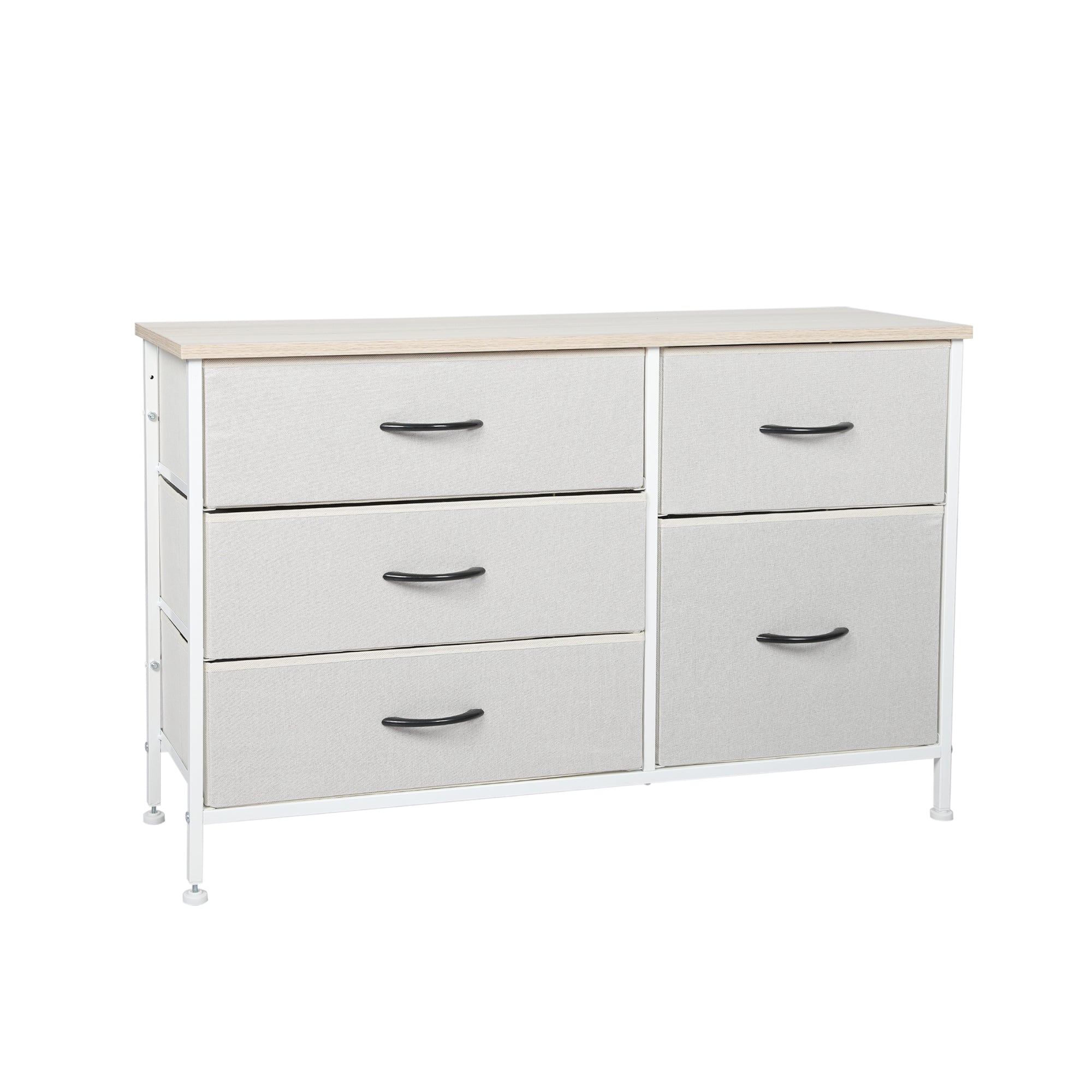 Levede Storage Cabinet Tower Chest - Beige - Nurns