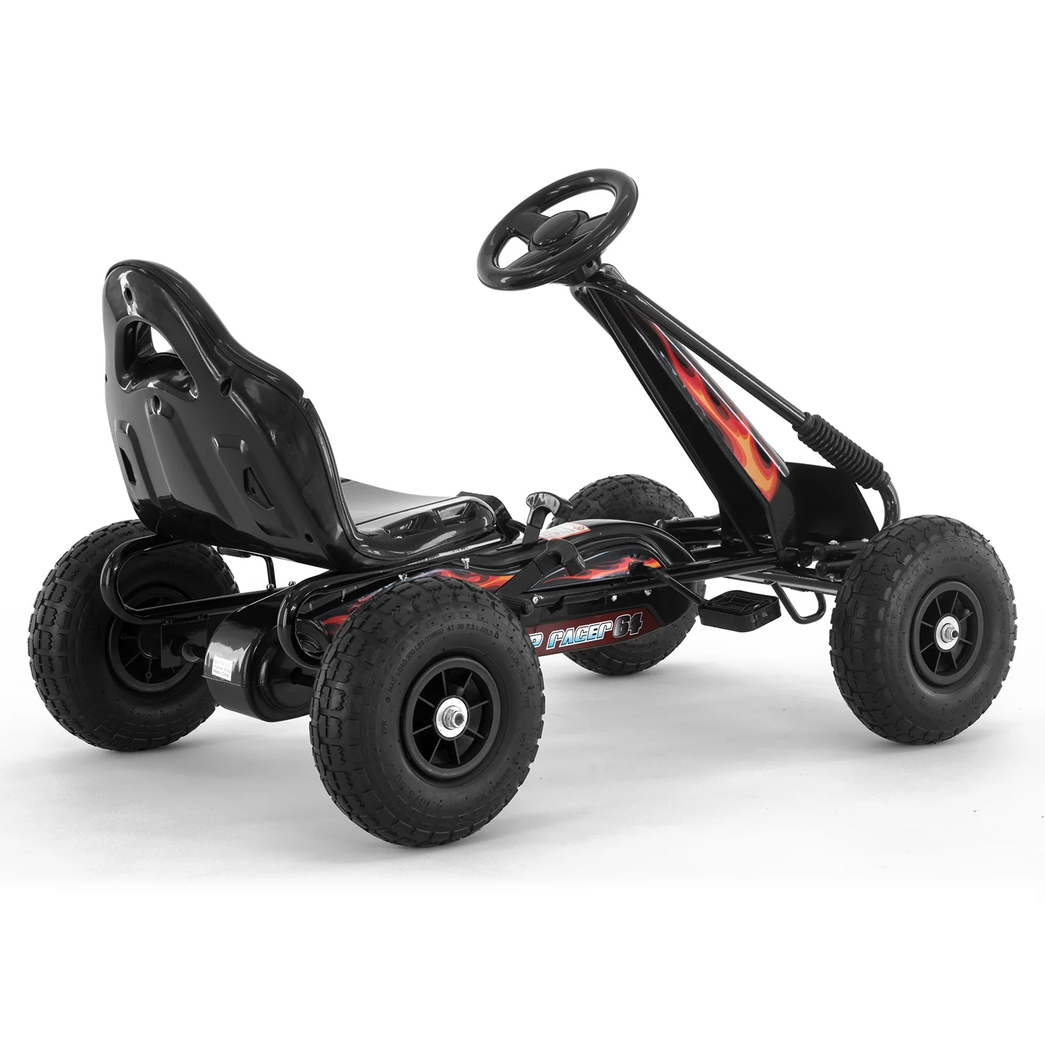 Kahuna G95 Kids Ride On Pedal-Powered Go Kart - Black - Nurns