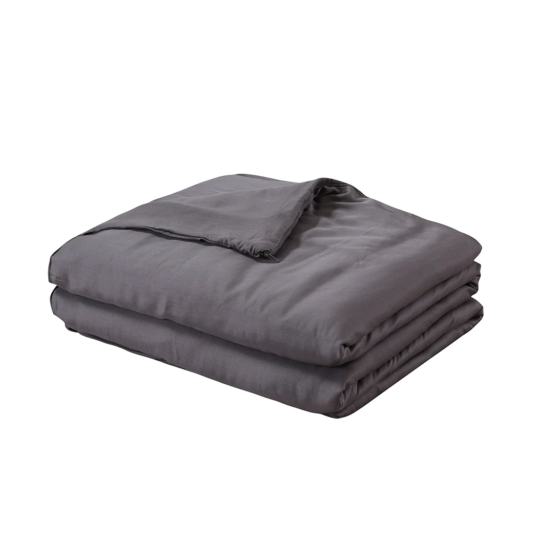 Winslow Weighted Soft Blanket 9KG Promote Deep Sleep Anti-Anxiety Single - Dark Grey - Nurns