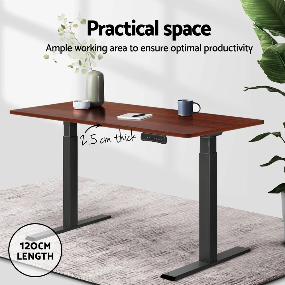 Artiss Standing Desk Top Walnut 120cm - Nurns