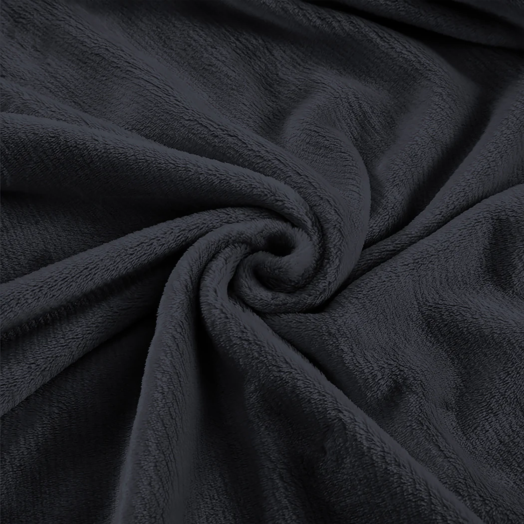 Waylon Throw Ultra-Soft Blanket 320gsm 220x160cm Warm - Dark Grey - Nurns