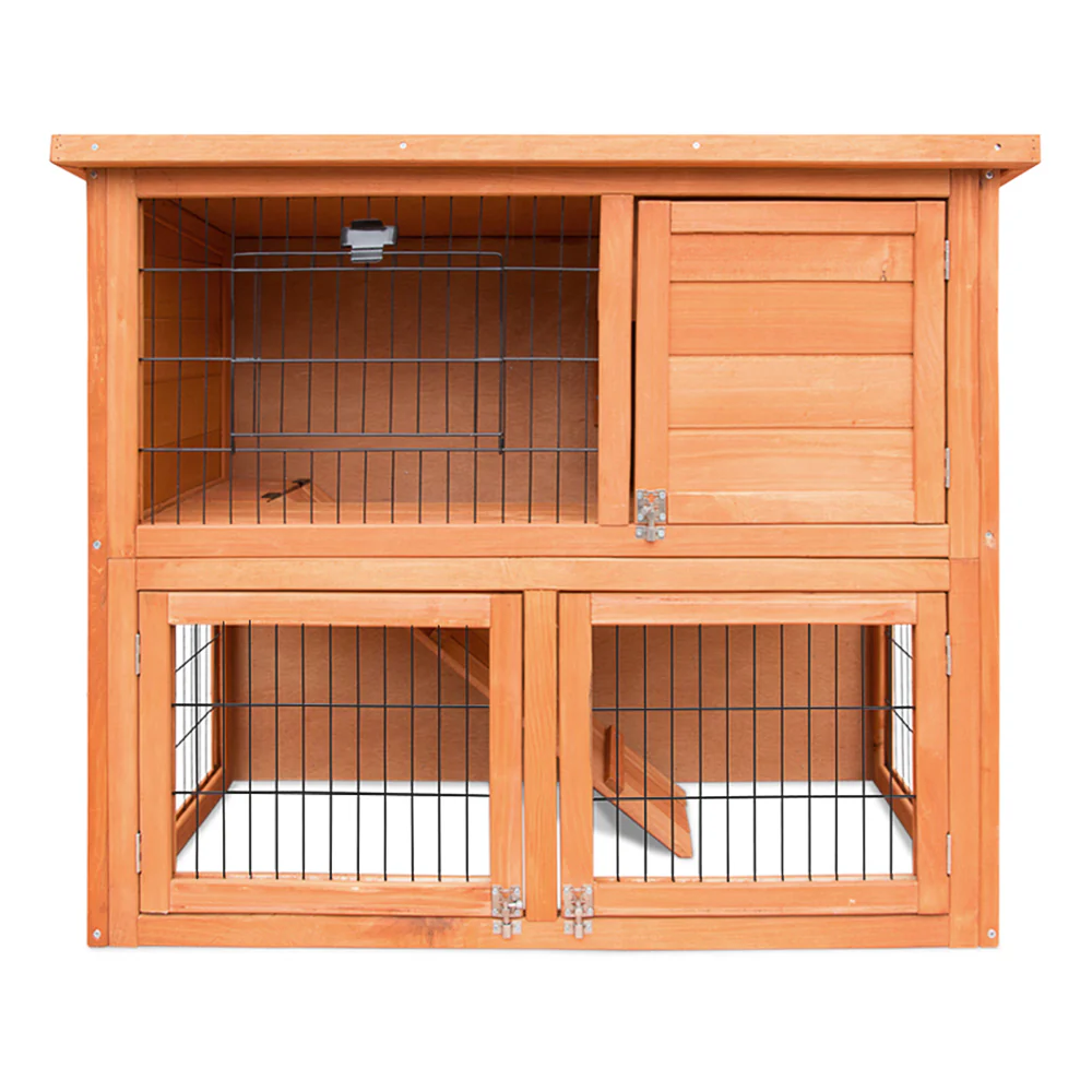 Rabbit Hutch Hutches Large Metal Run Wooden Cage Chicken Coop Guinea Pig - Nurns