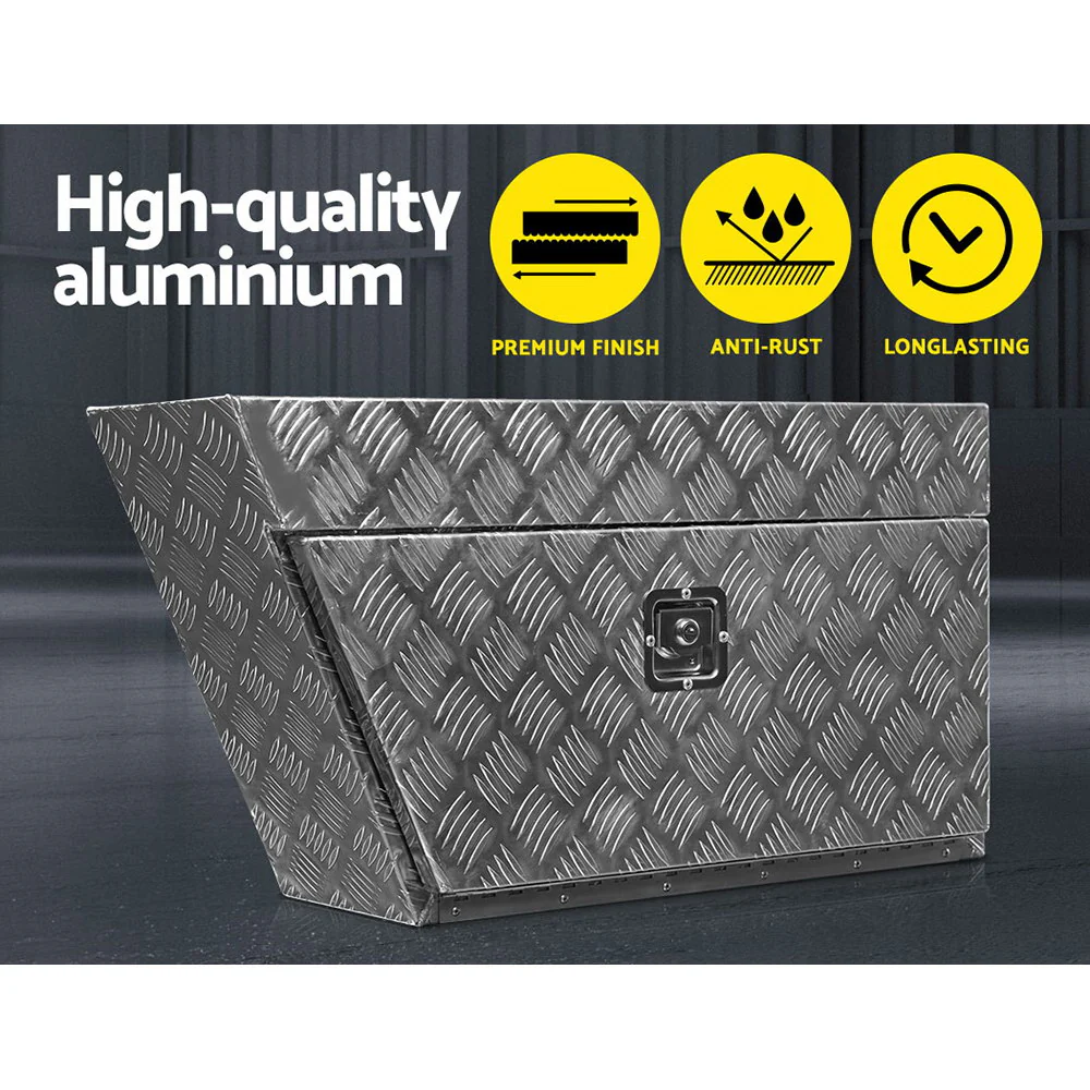 Pair of Under Tray Undertray Tool Box Aluminium Alloy Underbody Toolbox - Nurns