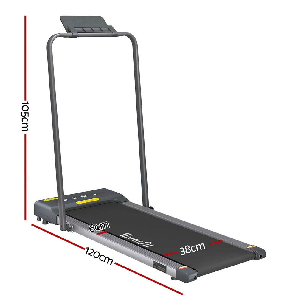 Everfit Treadmill Electric Walking Pad Under Desk Home Gym Fitness 380mm Grey - Nurns