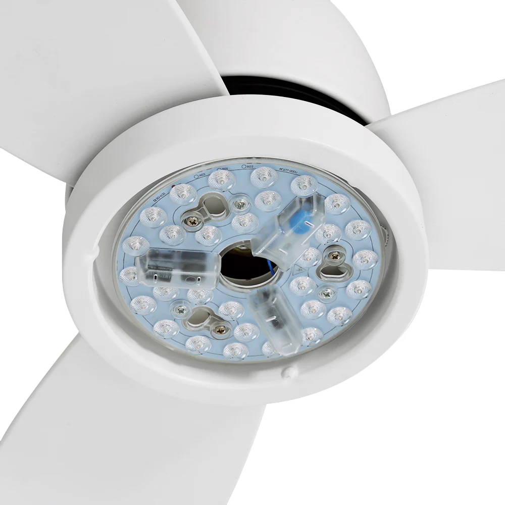 Ceiling Fan DC Motor LED Light Remote Control Ceiling Fans 52'' White - Nurns