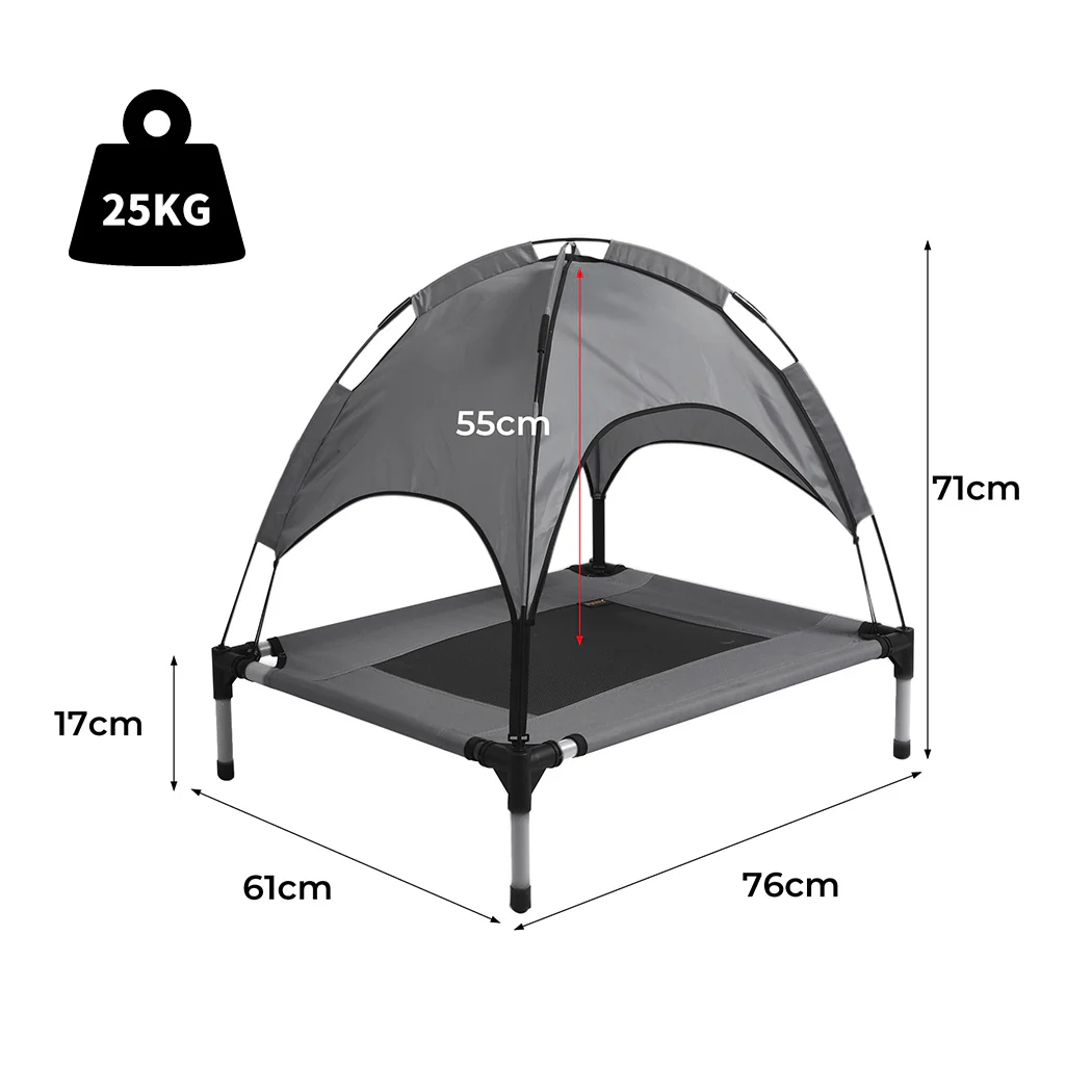 MEDIUM Dog Beds Pet Trampoline Elevated - Grey - Nurns