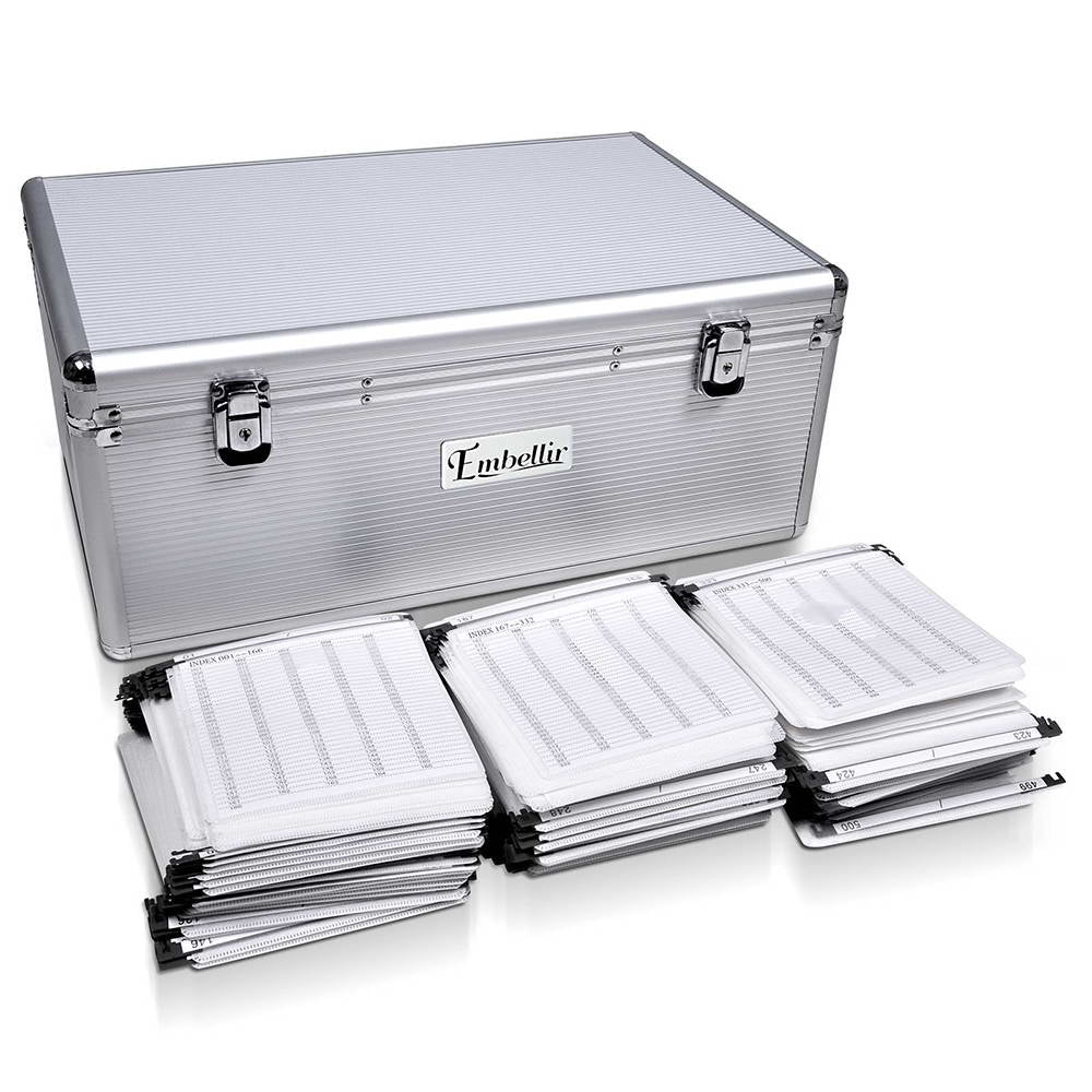 Embellir CD Case DVD Cases Storage Box 500 Discs Aluminium Case DVD Folders - Nurns