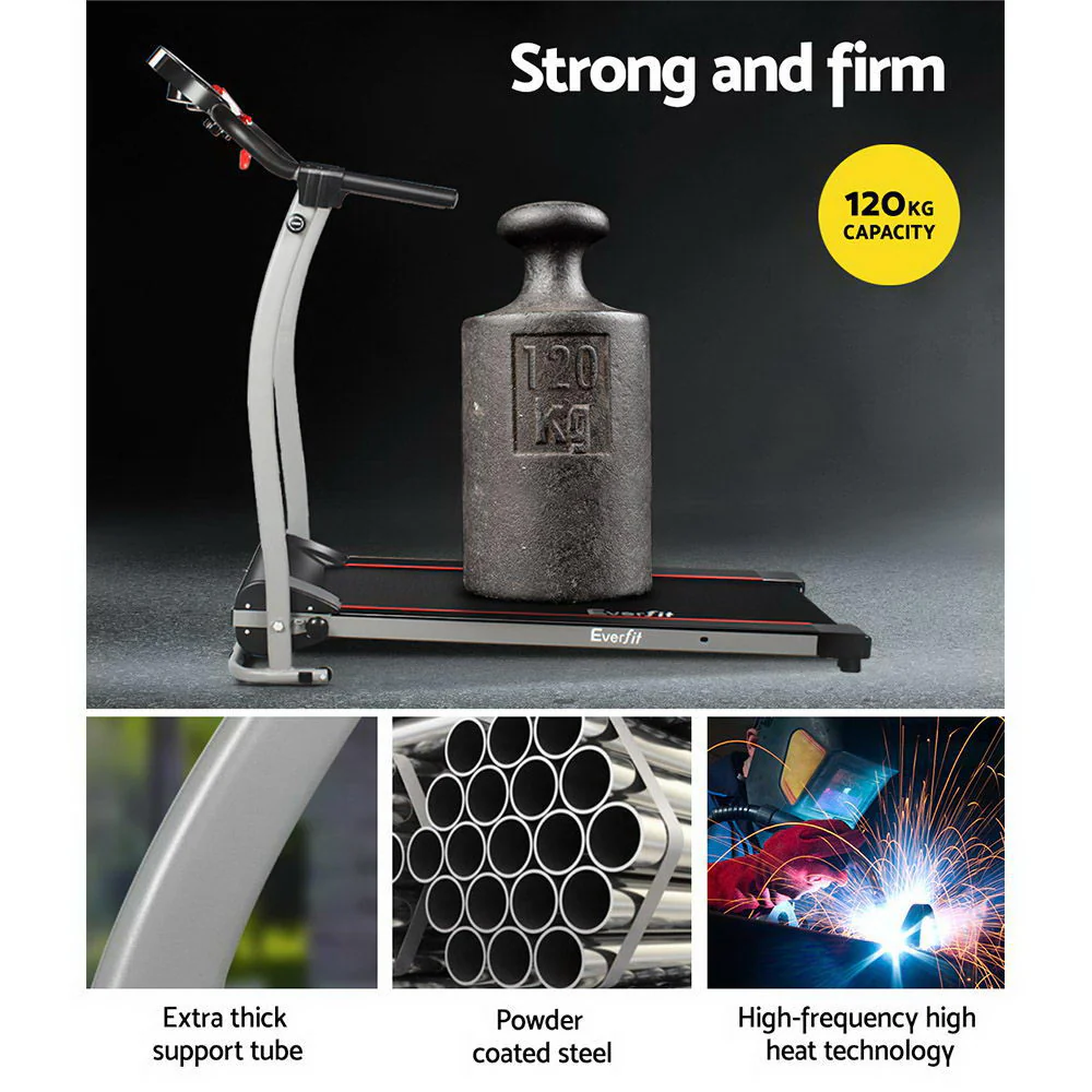 Everfit Treadmill Electric Home Gym Fitness Exercise Machine Foldable 340mm - Nurns