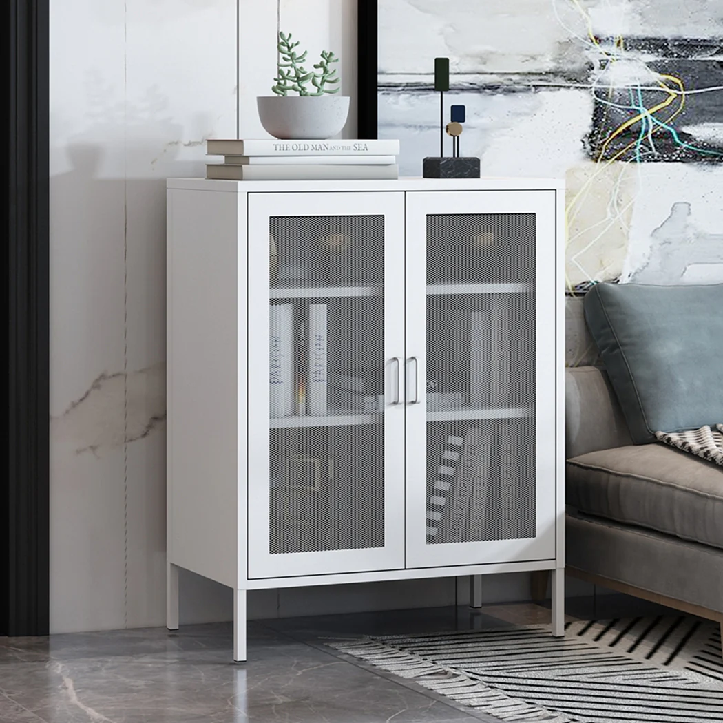 Storage Cabinet Steel Kitchen White - Nurns