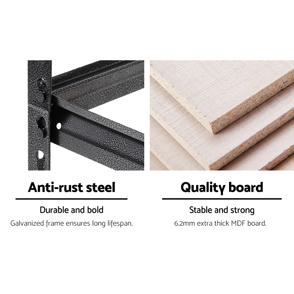 Giantz 1.8M Garage Shelving Warehouse Rack Pallet Racking Storage Shelf Charcoal - Nurns