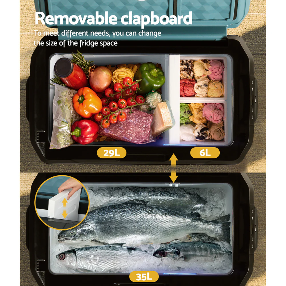 Glacio 35L Portable Fridge Freezer Fridges Cooler Camping 12V/24V/240V Caravan - Nurns