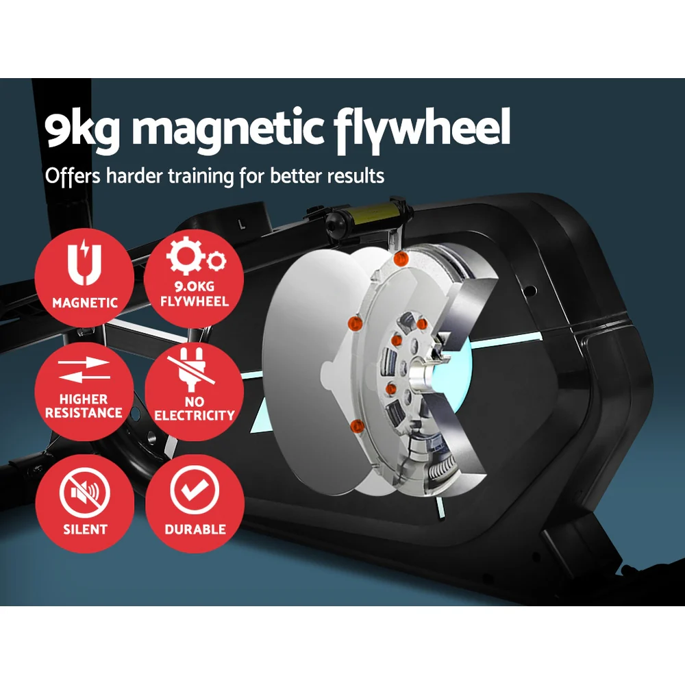 Everfit Exercise Bike Elliptical Cross Trainer Home Gym Fitness Machine 100kg - Nurns