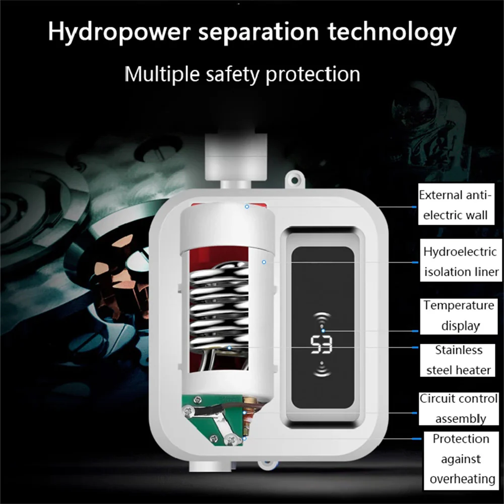 Tankless Instant Electric Hot Water Heater System Instant Hot Water Shower Heat - Nurns