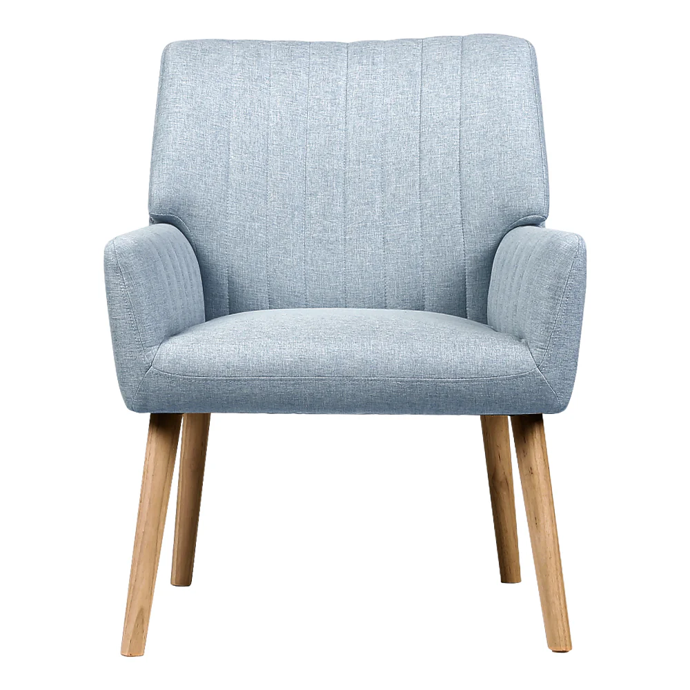 Meertha Accent Fabric Lounge Armchair - Grey - Nurns