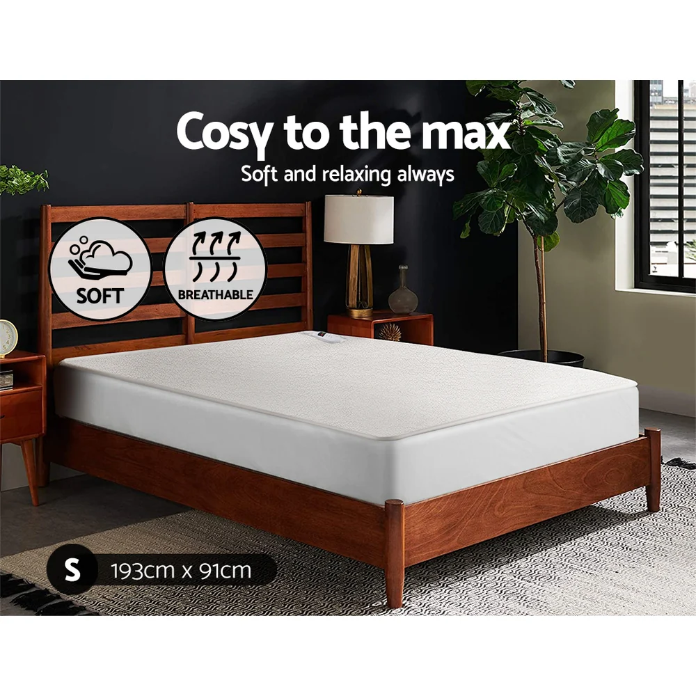 Wendell Electric Soft Blanket Single Size Fleece - White - Nurns