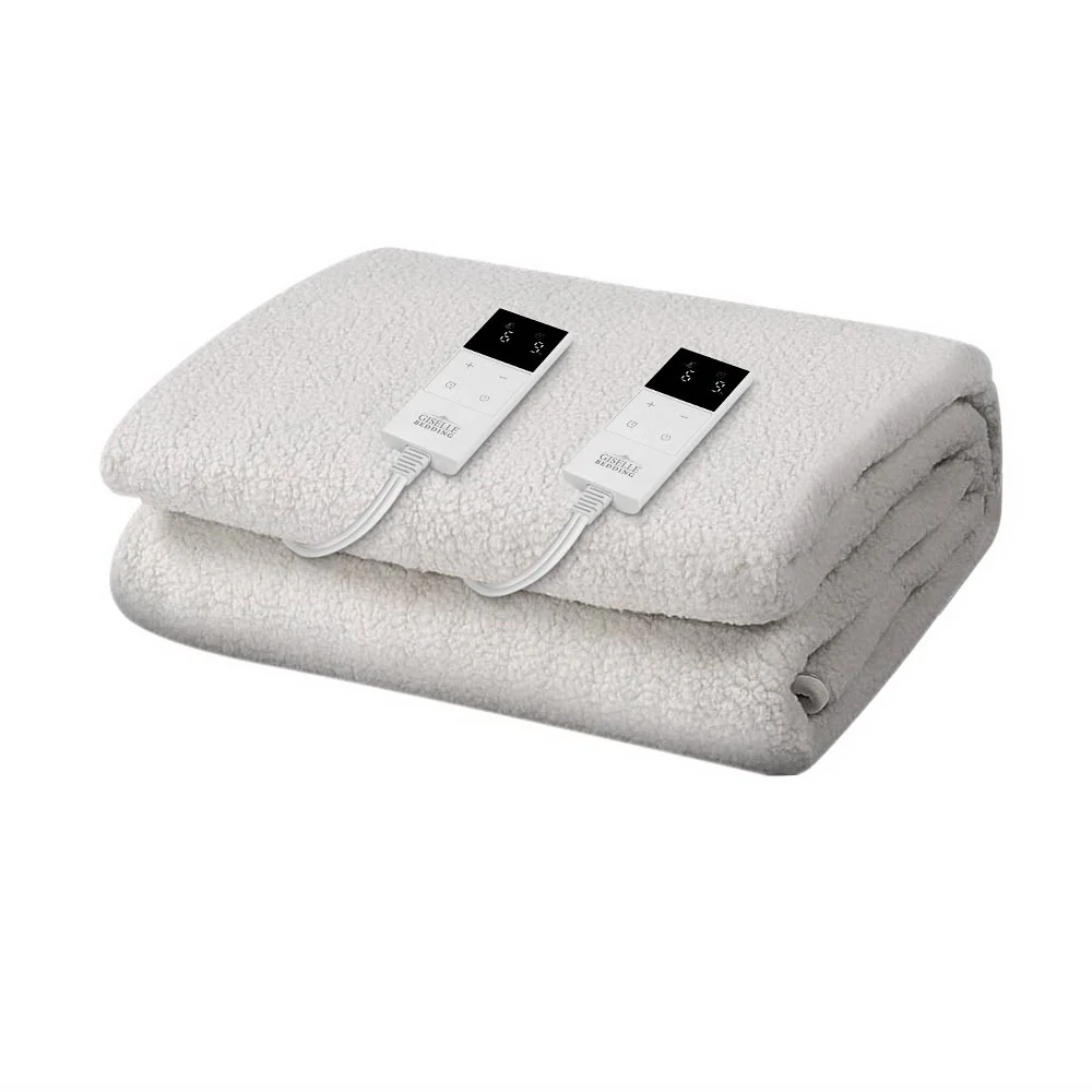 Wendell Electric Soft Blanket Double Size Fleece - White - Nurns