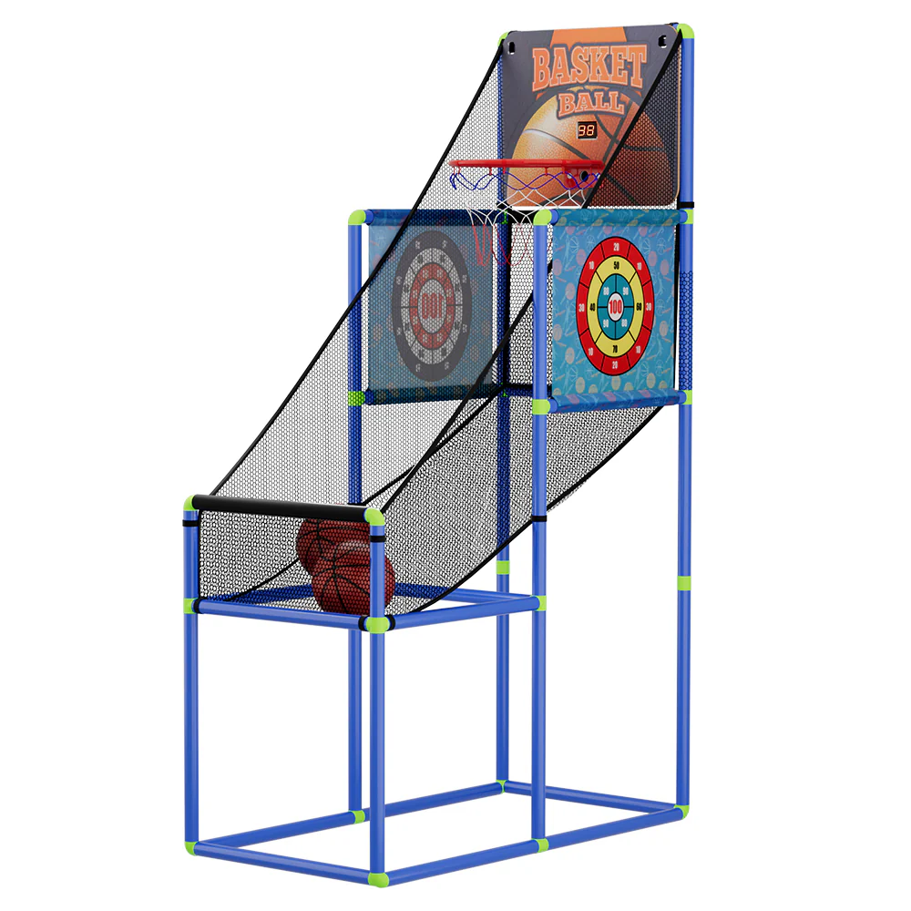 Basketball Game Kids Basketball Hoop Shot Electronic Scorer 3 Games Toy - Nurns