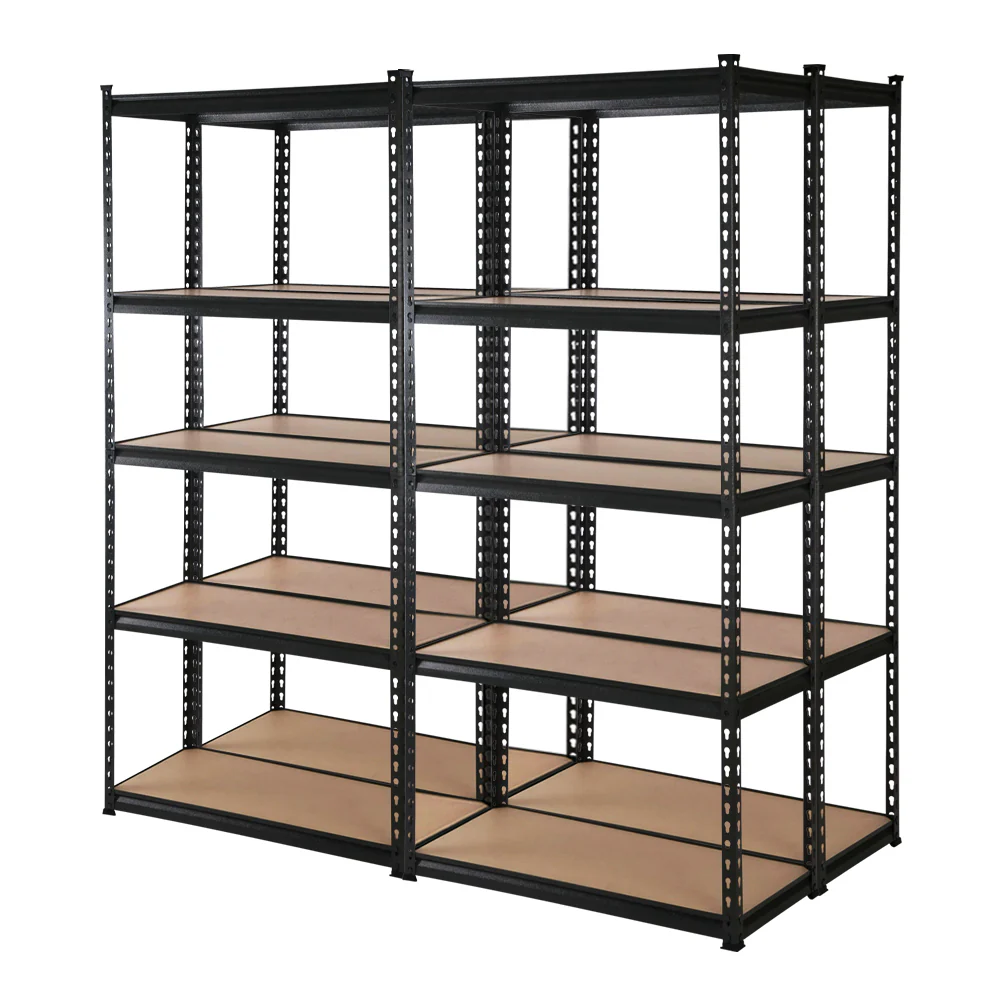 Giantz 4x1.8M Garage Shelving Warehouse Rack Pallet Racking Storage Shelve Black - Nurns