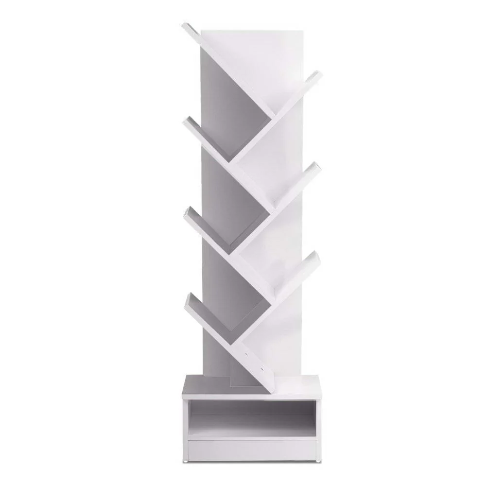 Artiss Tree Bookshelf 7 Tiers - Echo White - Nurns