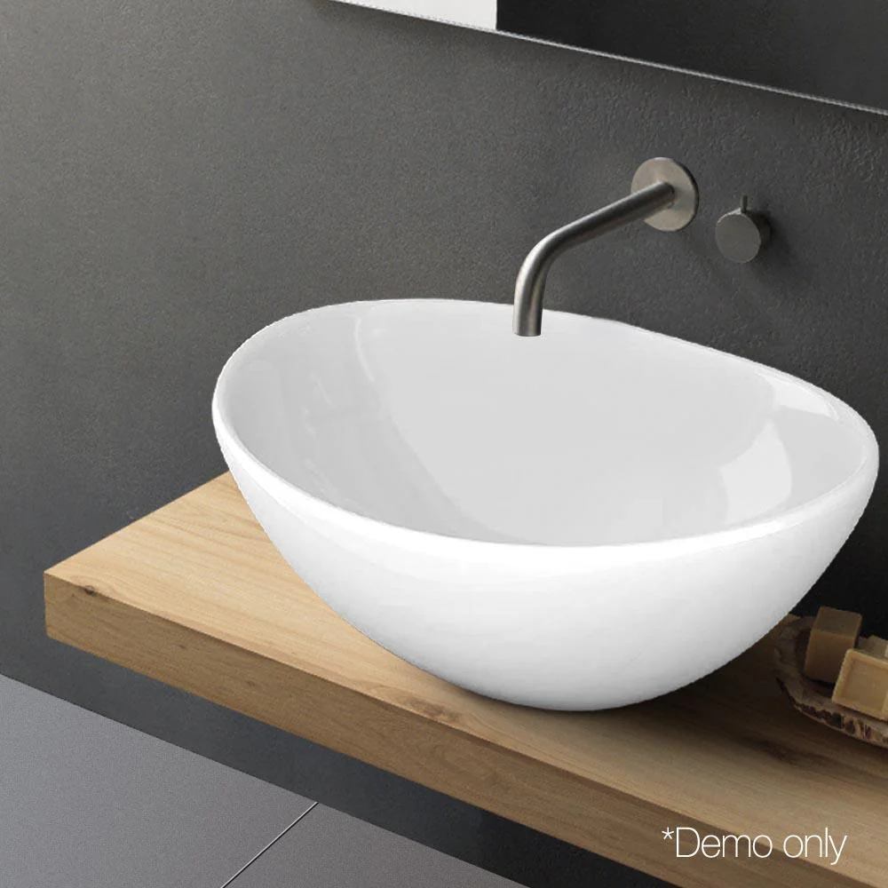 Ceramic Oval Sink Bowl - White - Nurns