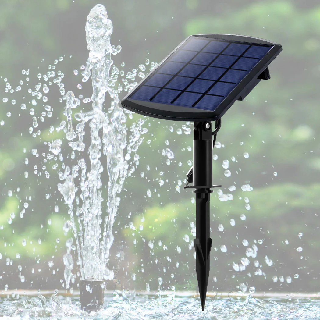 Solar Fountain Water Pump Kit Pond Pool Submersible Outdoor Garden 1.8W - Nurns