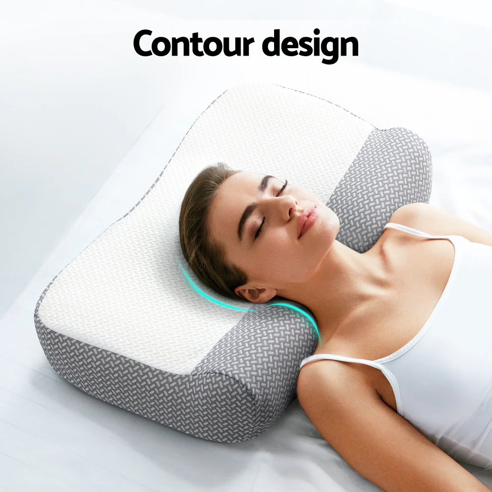 Contour Pillow Memory Foam - White - Nurns
