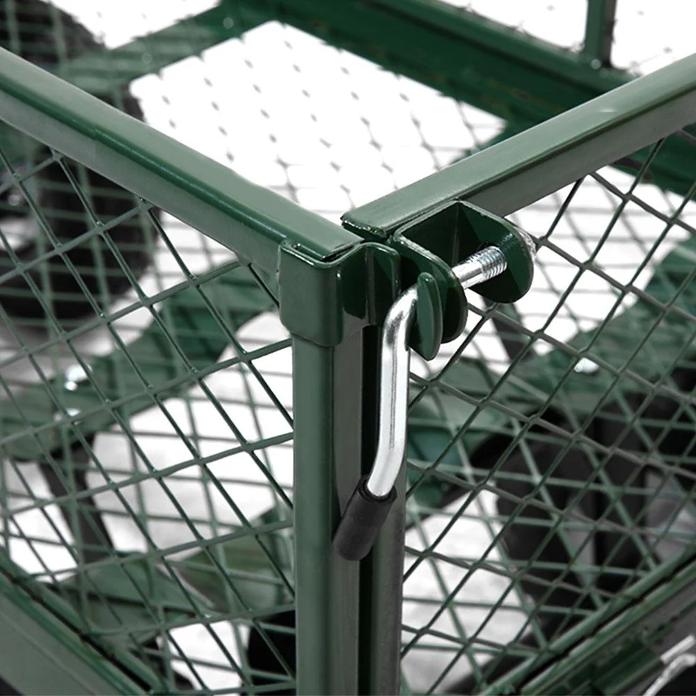 Mesh Garden Steel Cart - Green - Nurns