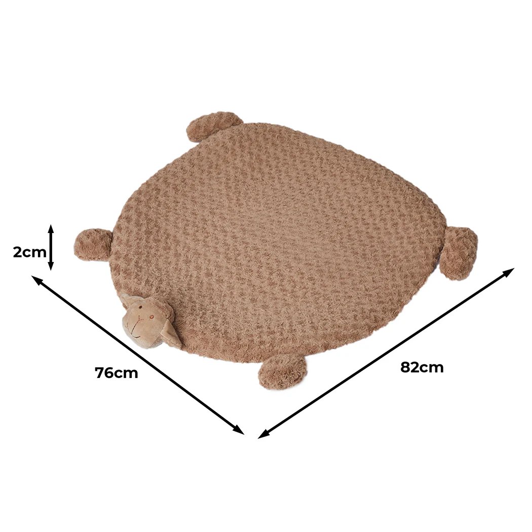 MEDIUM Dog Beds Pet Calming Squeaky - Tan - Nurns