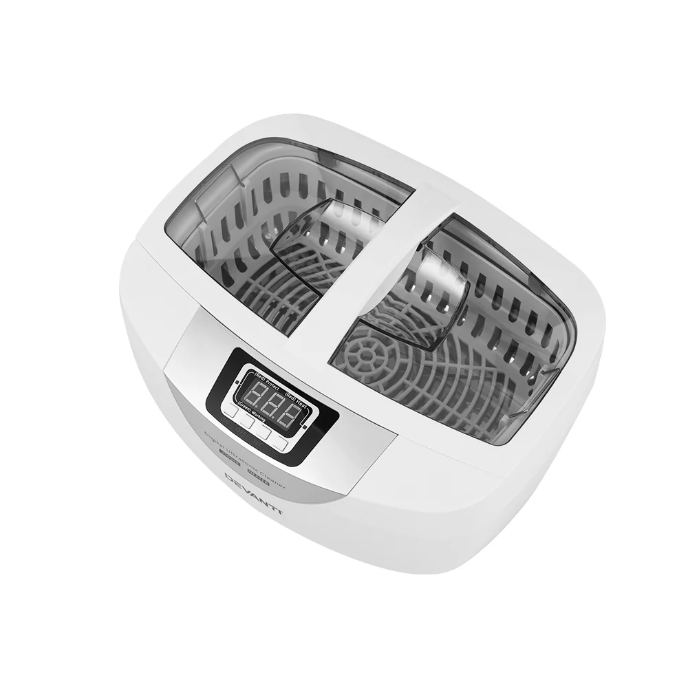 Devanti 2500ml Ultrasonic Cleaner Heater Jewellery Glasses Cleaning Machine 70W - Nurns