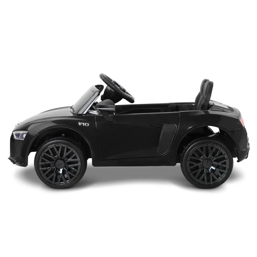 Kids Ride on Car Audi R8 Licensed Sports Electric Toy Cars - Black - Nurns