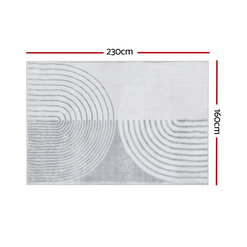 Seraphiel 160x230cm Floor Rugs Washable Area Mat Large Carpet Faux Rabbit Fur - Grey - Nurns