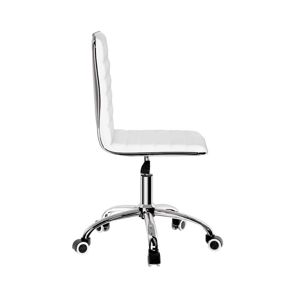Artiss Office Chair Conference Chairs Pu Leather Low Back White - Nurns
