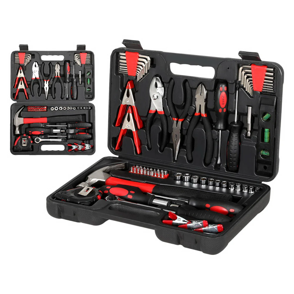 70pcs Tool Kit Set Box Household Toolbox Repair Hard Case Black - Nurns